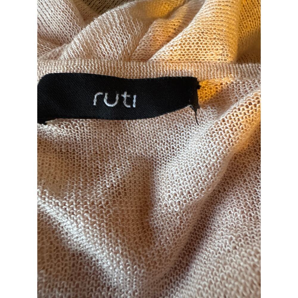 Ruti Lightweight Linen Blend Knit Sweater Blush Pink Oversized Drop Shoulder O/S - Picture 5 of 5